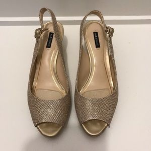Alex Marie Gold Sling back heels